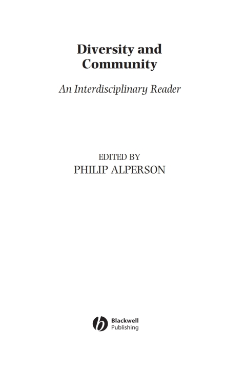 Cover image for book Diversity and Community