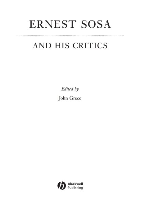 Cover image for book Ernest Sosa