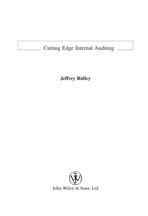 Cover image for book Cutting Edge Internal Auditing