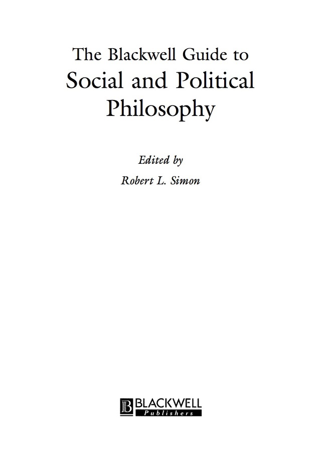 Blackwell Guide to Social and Political Philosophy