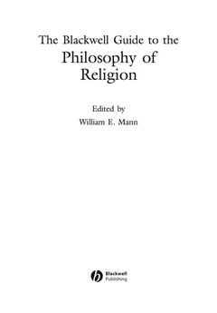 BLACKWELL GUIDE TO THE PHILOSOPHY OF RELIGION