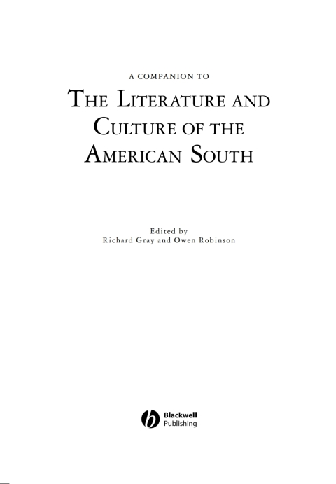 Cover image for book A Companion to the Literature and Culture of the American South