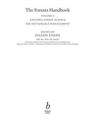 The Forests Handbook, Volume 2