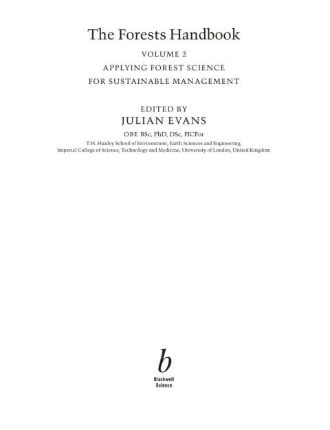 The Forests Handbook, Volume 2 