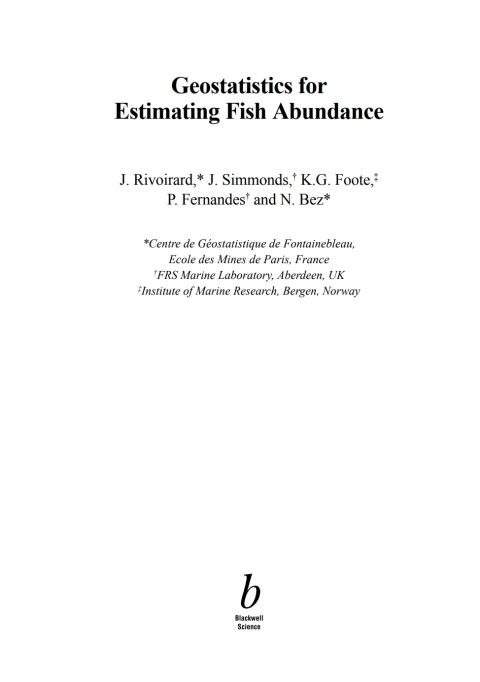 Geostatistics for Estimating Fish Abundance 