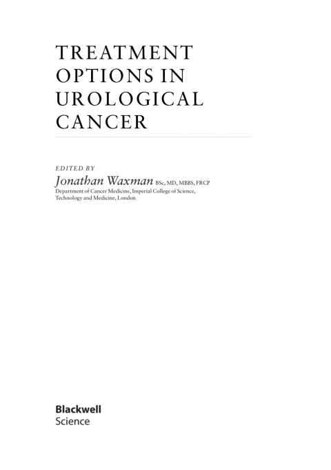 Cover image for book Treatment Options in Urological Cancer