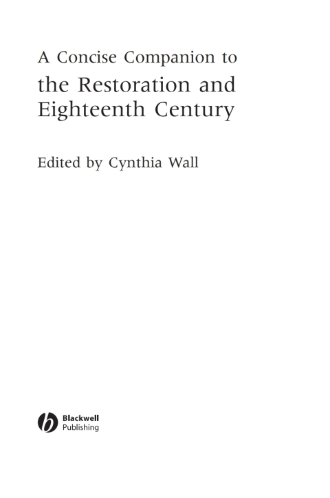 Cover image for book A Concise Companion to the Restoration and Eighteenth Century