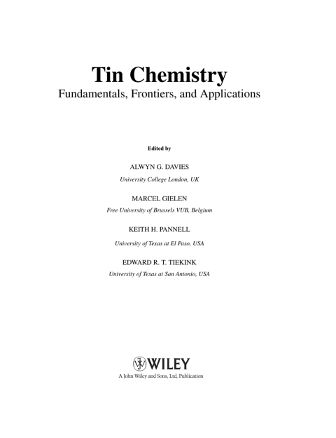 Cover image for book Tin Chemistry
