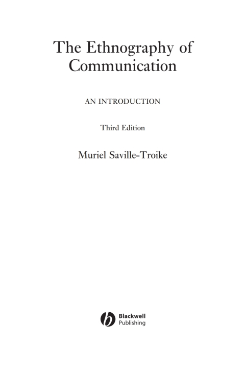 Cover image for book The Ethnography of Communication
