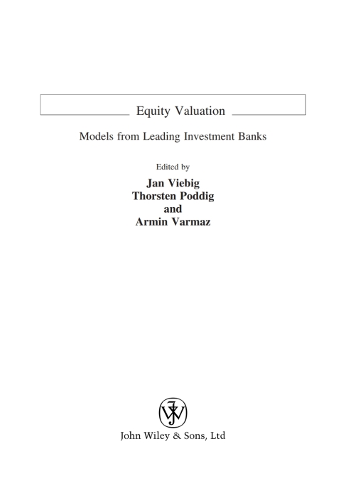 Cover image for book Equity Valuation: Models from Leading Investment Banks