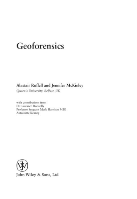 Cover image for book Geoforensics