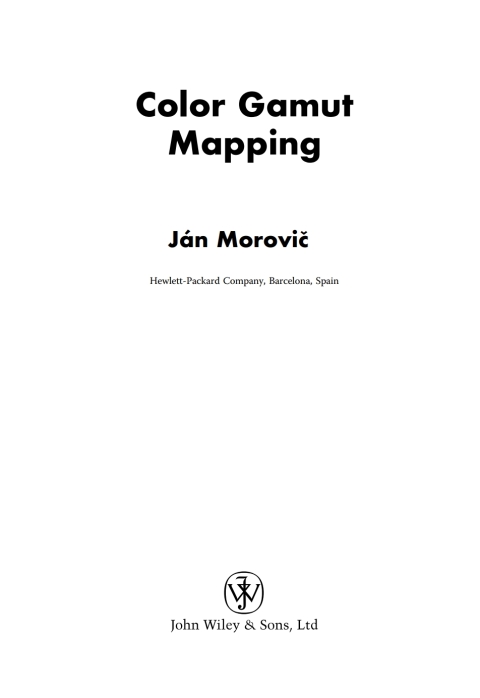 Cover image for book Color Gamut Mapping