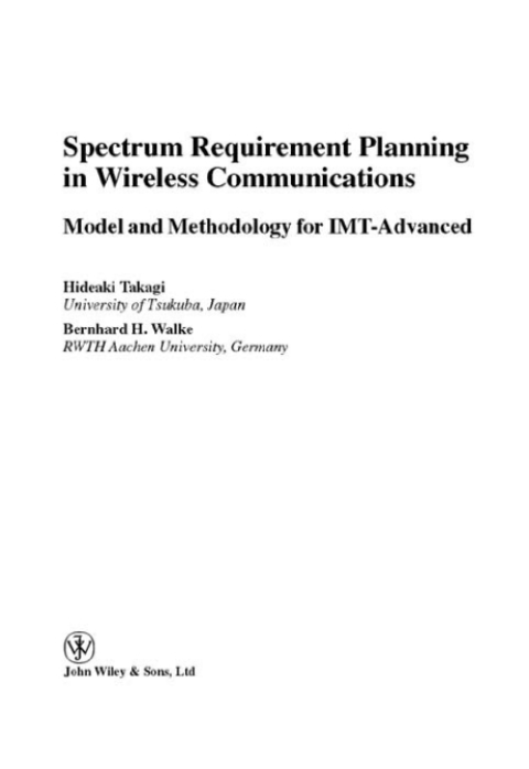 Cover image for book Spectrum Requirement Planning in Wireless Communications