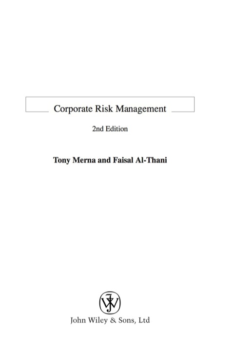 Cover image for book Corporate Risk Management