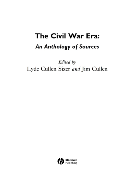 Cover image for book The Civil War Era: An Anthology of Sources