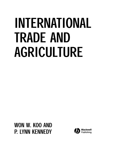 Cover image for book International Trade and Agriculture