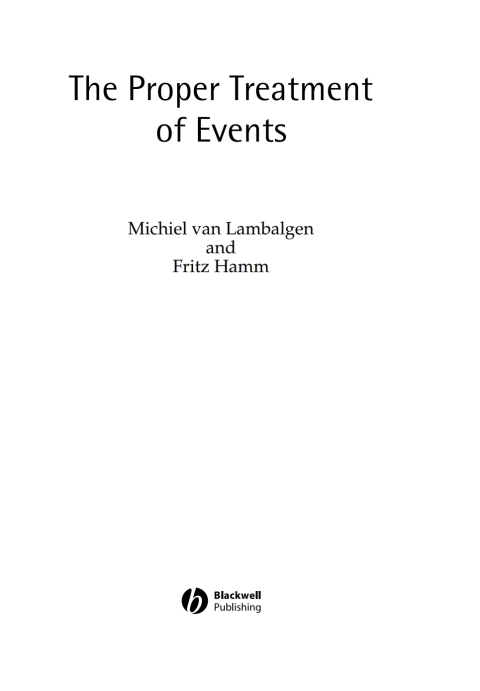 Cover image for book The Proper Treatment of Events
