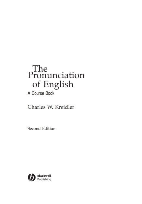 Cover image for book The Pronunciation of English