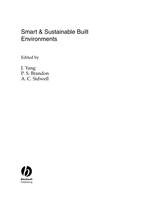 Cover image for book Smart and Sustainable Built Environments