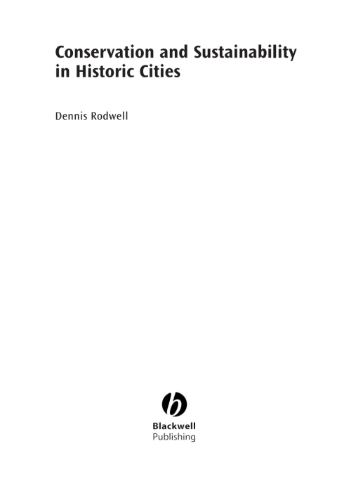 Cover image for book Conservation and Sustainability in Historic Cities