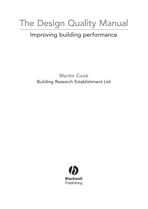 Cover image for book The Design Quality Manual