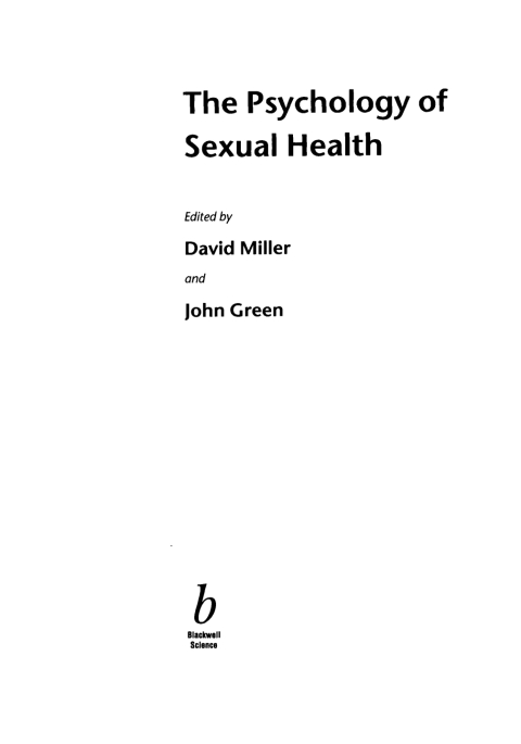 Cover image for book The Psychology of Sexual Health
