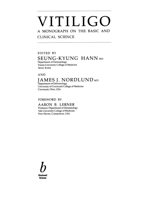 Cover image for book Vitiligo