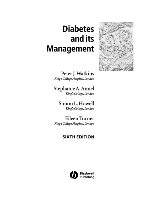 Cover image for book Diabetes and Its Management