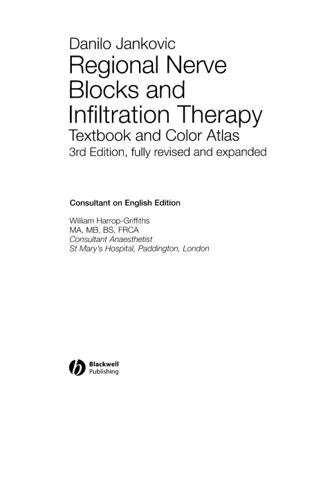 Cover image for book Regional Nerve Blocks And Infiltration Therapy
