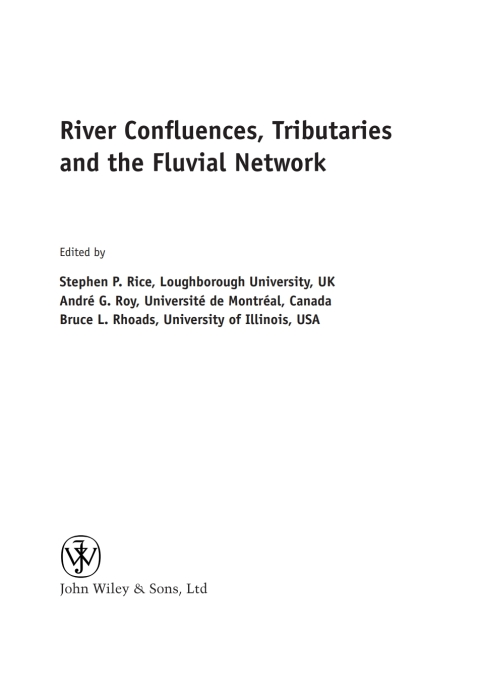 Cover image for book River Confluences, Tributaries and the Fluvial Network