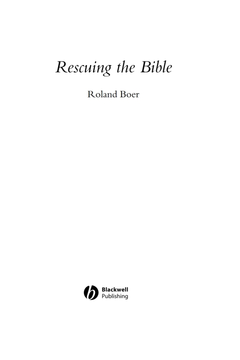 Cover image for book Rescuing the Bible