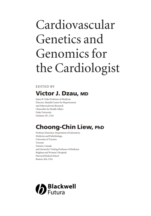 Cover image for book Cardiovascular Genetics and Genomics for the Cardiologist