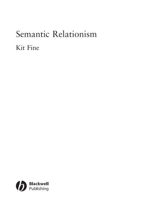 Cover image for book Semantic Relationism
