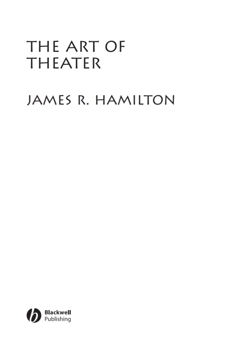 Cover image for book The Art of Theater