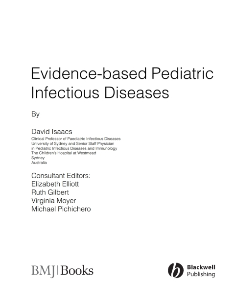 Evidence-Based Pediatric Infectious Diseases 