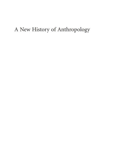 Cover image for book New History of Anthropology