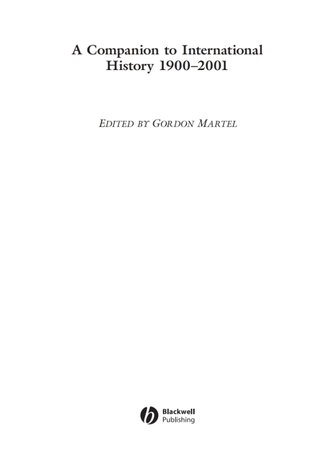 Cover image for book A Companion to International History 1900 - 2001
