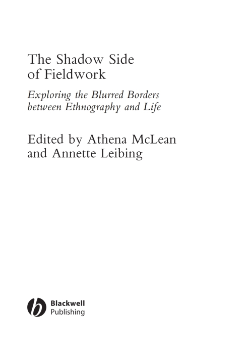 Cover image for book The Shadow Side of Fieldwork