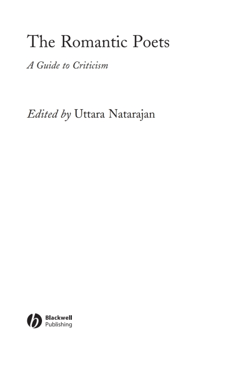 Cover image for book The Romantic Poets