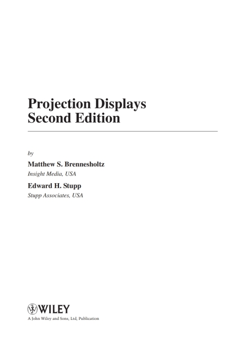 Cover image for book Projection Displays