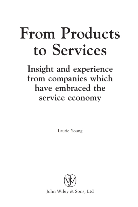 Cover image for book From Products to Services