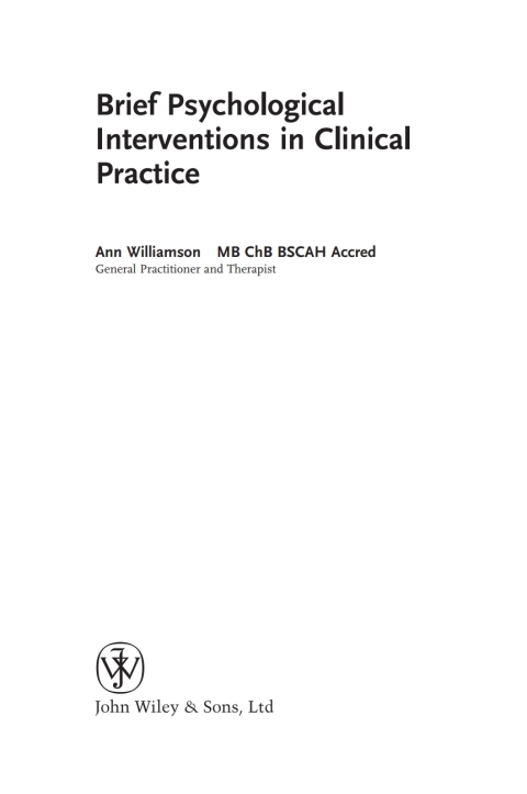 Cover image for book Brief Psychological Interventions in Practice
