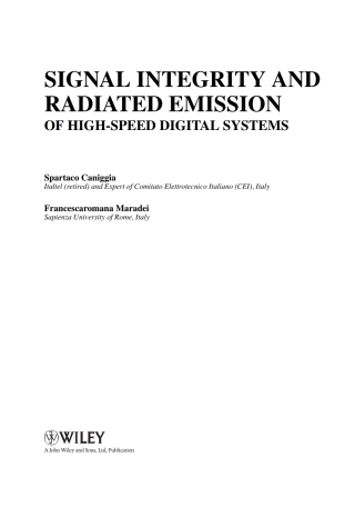 Signal Integrity and Radiated Emission of High-Speed Digital Systems