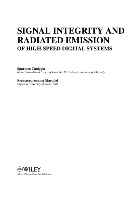 Cover image for book Signal Integrity and Radiated Emission of High-Speed Digital Systems