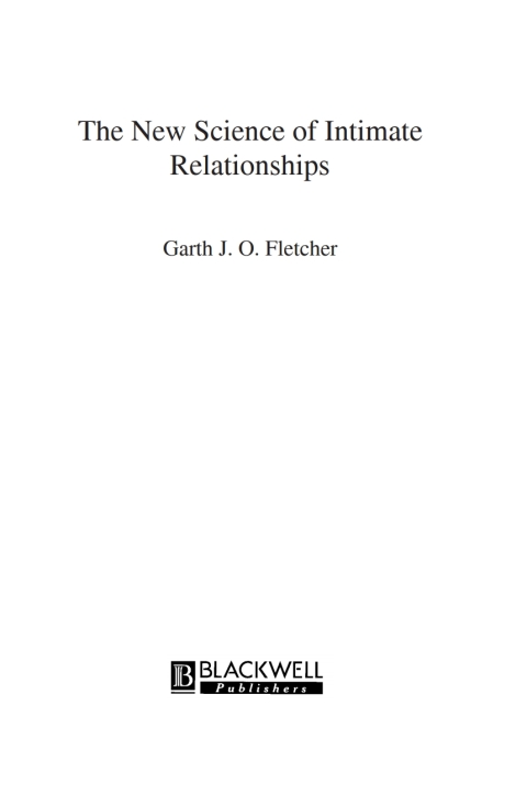 Cover image for book The New Science of Intimate Relationships