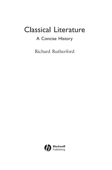 Cover image for book Classical Literature