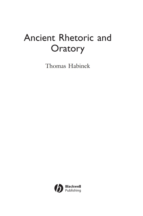 Ancient Rhetoric and Oratory