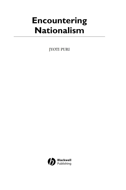 Cover image for book Encountering Nationalism