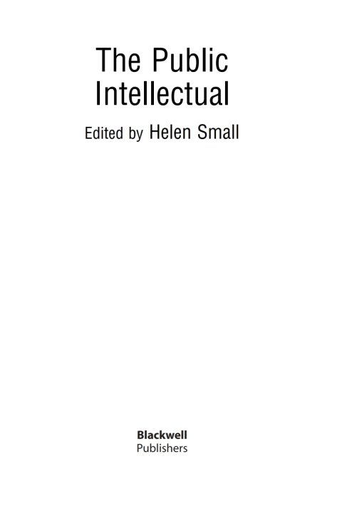Cover image for book The Public Intellectual
