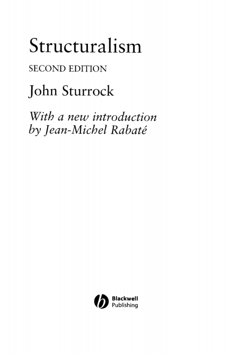 Cover image for book Structuralism
